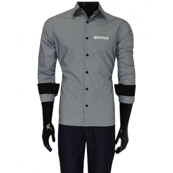 Camisa Social Masculina manga longa com detalhes